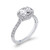 Carizza East West Oval Halo Engagment Ring
