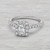 .75ctw Emerald Cut Diamond Halo Semi-Mount by Romance .75ctw Emerald Cut Diamond Halo Semi-Mount by Romance