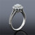 Facets of Fire Diamond Halo Engagement Ring, Amazing Sparkle Facets of Fire Diamond Halo Engagement Ring, Amazing Sparkle