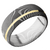 Flattwist Damascus Steel and Yellow Gold Wedding Band by Lashbrook Designs Flattwist Damascus Steel and Yellow Gold Wedding Band by Lashbrook Designs