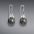 Galatea Drop Style Carved Black Pearl Earrings Galatea Drop Style Carved Black Pearl Earrings