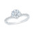 Carizza Halo with Scalloped Band Diamond Engagement Ring