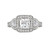 18K Diamond Engagement Ring With Halo .96ctw 18K Diamond Engagement Ring With Halo .96ctw