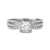 18K Cushion Cut Diamond Engagement Ring With Triple Shank - .39ctw