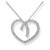 Ladies Diamond Heart Necklace, Cross Over Style