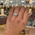 18K Split Shank Halo Engagement Ring .50ctw