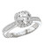 18K Pave Diamond Engagement Ring With Milgrain & Halo .32ctw 18K Pave Diamond Engagement Ring With Milgrain & Halo .32ctw