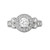 18K White Gold Vintage Style Engagement Ring .58ctw