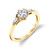 18kt Yellow Gold and Diamond Modern Engagement Ring by Parade