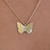 Meira T Gold Butterfly Necklace With Diamonds
