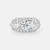 Gorgeous 3 Diamond Old Euro Cut Platinum Ring with Diamond Halo Gorgeous 3 Diamond Old Euro Cut Platinum Ring with Diamond Halo