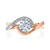 18kt Rose and White Gold Diamond Swirl Engagement Ring by Parade 18kt Rose and White Gold Diamond Swirl Engagement Ring by Parade