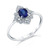 18kt White Gold Sapphire Diamond Ring by Parade 18kt White Gold Sapphire Diamond Ring by Parade