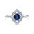 18kt White Gold Sapphire Diamond Ring by Parade 18kt White Gold Sapphire Diamond Ring by Parade
