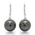 Black Tahitian Pearl & Diamond Earring