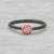 Hammered Sterling Silver and 14K Rose Gold Pink Diamond Ring Hammered Sterling Silver and 14K Rose Gold Pink Diamond Ring