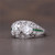 Vintage Platinum Diamond and Emerald Toi Et Moi Ring Vintage Platinum Diamond and Emerald Toi Et Moi Ring