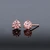 Lab Grown Pink Diamond Stud Earrings set in 14K Rose Gold - 1/4 ctw