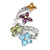 Samuel B Multi-Gemstone Flower Bypass Ring Samuel B Multi-Gemstone Flower Bypass Ring