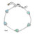 Sterling Silver 7mm Heart Gemstone Glow Bracelet by Samuel B