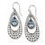 Samuel B Sterling Silver & Blue Topaz Balinese Dot Earrings Samuel B Sterling Silver & Blue Topaz Balinese Dot Earrings