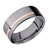 Tantalum Flat Band with Off Center Rose Gold Inlay Tantalum Flat Band with Off Center Rose Gold Inlay