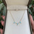 14K Gold, Turquoise and Diamond Triple Triangle Necklace by Bassali 14K Gold, Turquoise and Diamond Triple Triangle Necklace by Bassali