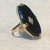 10K Yellow Gold, Black Onyx and Diamond Ring, circa 1960s 10K Yellow Gold, Black Onyx and Diamond Ring, circa 1960s