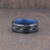 8mm Step Edge Black Zirconium, Carbon Fiber & Royal Blue Cerakote Detailed Band by Lashbrook Designs