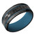 8mm Step Edge Black Zirconium, Carbon Fiber & Royal Blue Cerakote Detailed Band by Lashbrook Designs