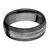 Zirconium 8mm Domed Band with Damascus Inlay