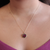 14K Gold Watermelon Tourmaline Slice Necklace