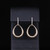 Diamond Huggie & Teardrop Drop Dangle Earrings by Brevani