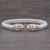 Diamond & Shell Ends Bangle by Alwand Vahan