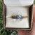 Blue Ombre Sapphire Scattered Raindrop Ring