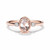 10K Rose Gold Morganite & Diamond Ring