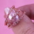 14K Rose Gold and Pink Zig Zag Diamond Wedding Band
