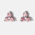 Petite 3 Stone Pink Diamond Stud Petite 3 Stone Pink Diamond Stud