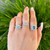 Fancy Blue Oval Diamond Halo Ring 3.25ctw