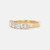 14K Yellow Gold Lab Grown Emerald Cut Diamond Bezel Set Band