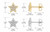 10K White Gold Petite Diamond Star Studs