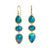 18K Yellow Gold Ethiopian Opal Trio Earrings by Amali 18K Yellow Gold Ethiopian Opal Trio Earrings by Amali