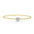 14K Two Tone .19ctw Diamond Heart Milgrain Beaded Flex Bracelet