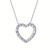14K White Gold Lab Grown Diamond Open Heart Necklace - 1.02ctw 14K White Gold Lab Grown Diamond Open Heart Necklace - 1.02ctw