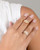 14K Yellow Gold Diamond Milgrain Wedding Band