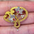 Antique 18K Yellow Gold Scroll Pin / Brooch / Pendant