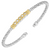 Sterling Silver & 14K Yellow Gold Diamond Bezel Bar Bracelet by Alwand Vahan