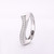 18K White Gold Diamond Wave Flat Top Ring
