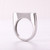 18K White Gold Diamond Wave Flat Top Ring