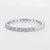 14K White Gold French Set Lab-Diamond Band